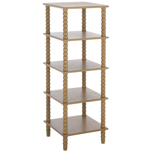 Safavieh Dilyn 5-Tier Shelving Unit - Stylish Storage Solution For Home, Office, And Compact Spaces Desert Brown ETG5703C