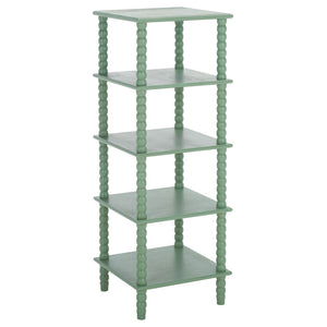 Safavieh Dilyn 5-Tier Shelving Unit - Stylish Storage Solution For Home, Office, And Compact Spaces Sage ETG5703D