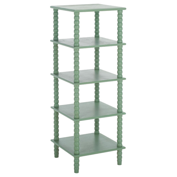 Safavieh Dilyn 5-Tier Shelving Unit - Stylish Storage Solution For Home, Office, And Compact Spaces Sage ETG5703D