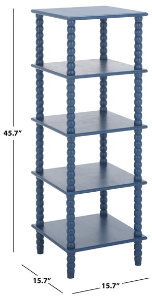 Safavieh Dilyn 5-Tier Shelving Unit - Stylish Storage Solution For Home, Office, And Compact Spaces Blue ETG5703E