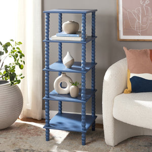 Safavieh Dilyn 5-Tier Shelving Unit - Stylish Storage Solution For Home, Office, And Compact Spaces Blue ETG5703E