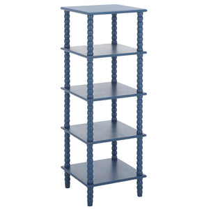 Safavieh Dilyn 5-Tier Shelving Unit - Stylish Storage Solution For Home, Office, And Compact Spaces Blue ETG5703E