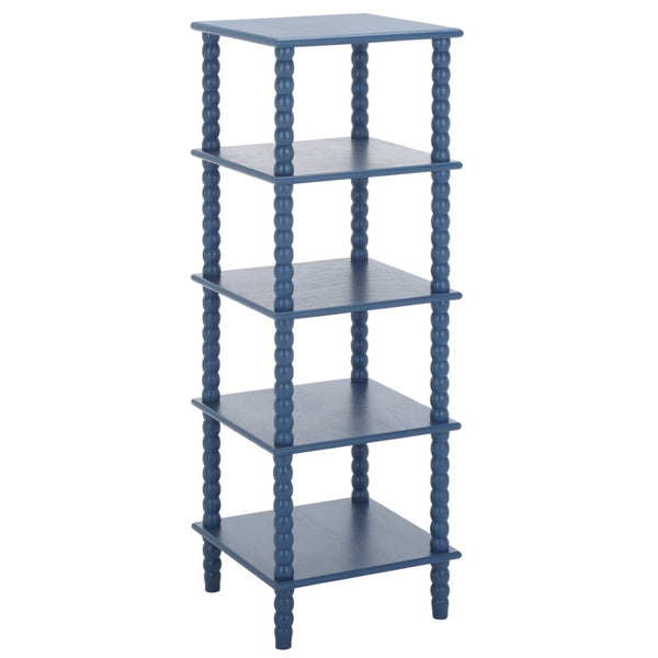 Safavieh Dilyn 5-Tier Shelving Unit - Stylish Storage Solution For Home, Office, And Compact Spaces Blue ETG5703E