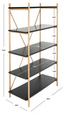 Safavieh Rigby 5 Tier Etagere Black/Gold ETG6206B