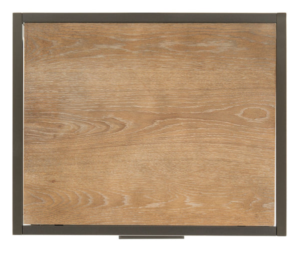 Safavieh Jola 5-Shelf Etagere With Drawer - Stylish Rustic Oak & Gunmetal Display Unit For Home Organization ETG6400A