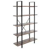 Safavieh Euan 5 Shelf Cross Back Etagere Rustic Natural/Matte Black ETG6401A