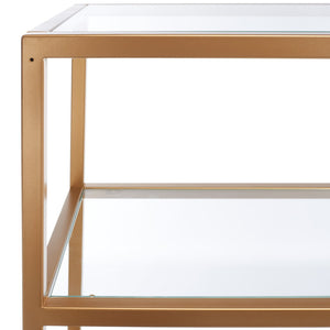 Safavieh Ramie Etagere With Staggered Shelves For Stylish Display In Living Rooms, Offices, And Entryways Gold ETG6404A