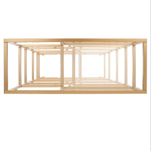 Safavieh Ramie Etagere With Staggered Shelves For Stylish Display In Living Rooms, Offices, And Entryways Gold ETG6404A