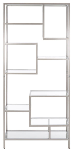 Safavieh Ramie Etagere With Staggered Shelves For Stylish Display In Living Rooms, Offices, And Entryways Silver ETG6404B