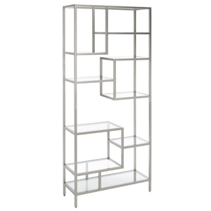 Safavieh Ramie Etagere With Staggered Shelves For Stylish Display In Living Rooms, Offices, And Entryways Silver ETG6404B