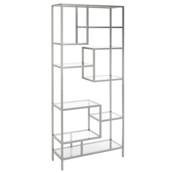 Safavieh Ramie Etagere With Staggered Shelves For Stylish Display In Living Rooms, Offices, And Entryways Silver ETG6404B
