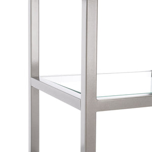 Safavieh Ramie Etagere With Staggered Shelves For Stylish Display In Living Rooms, Offices, And Entryways Silver ETG6404B