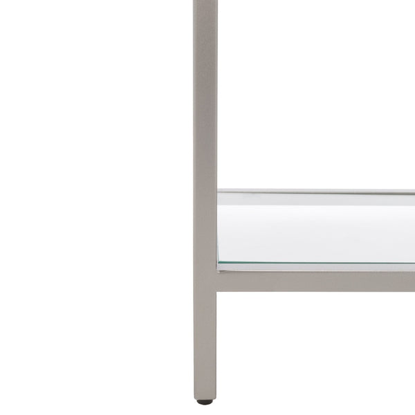Safavieh Ramie Etagere With Staggered Shelves For Stylish Display In Living Rooms, Offices, And Entryways Silver ETG6404B