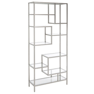 Safavieh Ramie Etagere With Staggered Shelves For Stylish Display In Living Rooms, Offices, And Entryways Silver ETG6404B