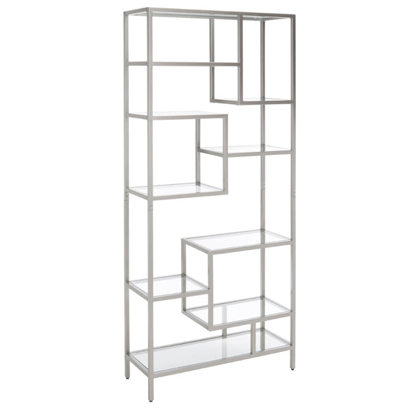 Safavieh Ramie Etagere With Staggered Shelves For Stylish Display In Living Rooms, Offices, And Entryways Silver ETG6404B