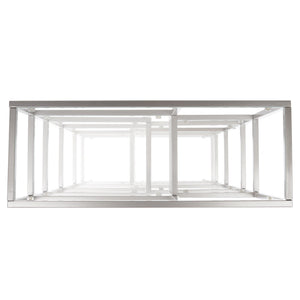 Safavieh Ramie Etagere With Staggered Shelves For Stylish Display In Living Rooms, Offices, And Entryways Silver ETG6404B