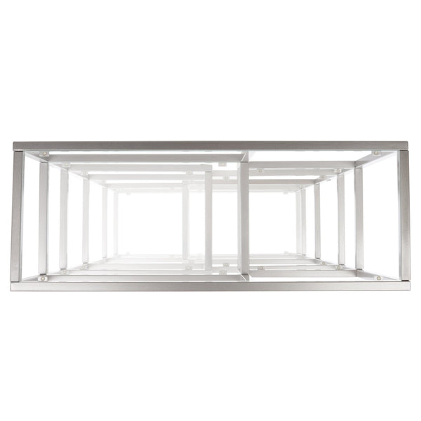 Safavieh Ramie Etagere With Staggered Shelves For Stylish Display In Living Rooms, Offices, And Entryways Silver ETG6404B