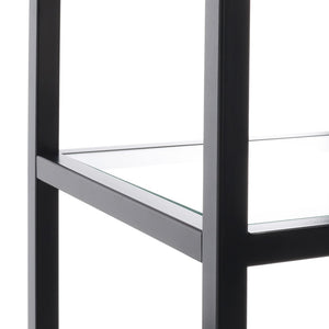 Safavieh Ramie Etagere With Staggered Shelves For Stylish Display In Living Rooms, Offices, And Entryways Matte Black ETG6404C