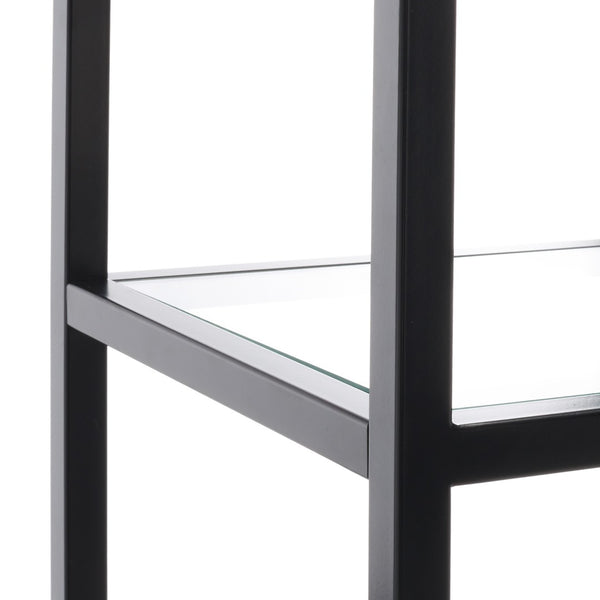 Safavieh Ramie Etagere With Staggered Shelves For Stylish Display In Living Rooms, Offices, And Entryways Matte Black ETG6404C