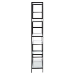 Safavieh Ramie Etagere With Staggered Shelves For Stylish Display In Living Rooms, Offices, And Entryways Matte Black ETG6404C
