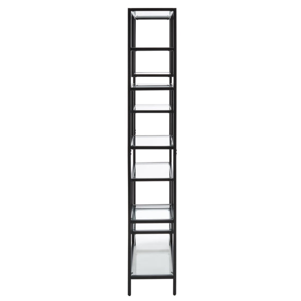 Safavieh Ramie Etagere With Staggered Shelves For Stylish Display In Living Rooms, Offices, And Entryways Matte Black ETG6404C