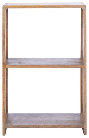 Safavieh Phoenix 2-Shelf Etagere: Stylish Mango Wood Display Unit With Mesh Sides For Elegant Storage Solutions ETG6500C