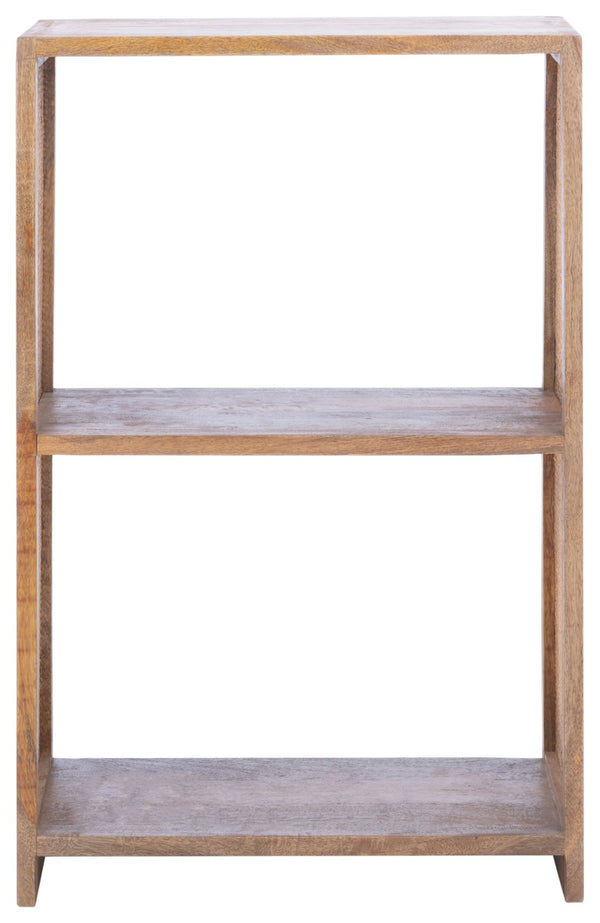 Safavieh Phoenix 2-Shelf Etagere: Stylish Mango Wood Display Unit With Mesh Sides For Elegant Storage Solutions ETG6500C