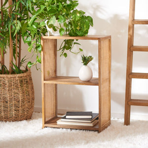 Safavieh Phoenix 2-Shelf Etagere: Stylish Mango Wood Display Unit With Mesh Sides For Elegant Storage Solutions ETG6500C