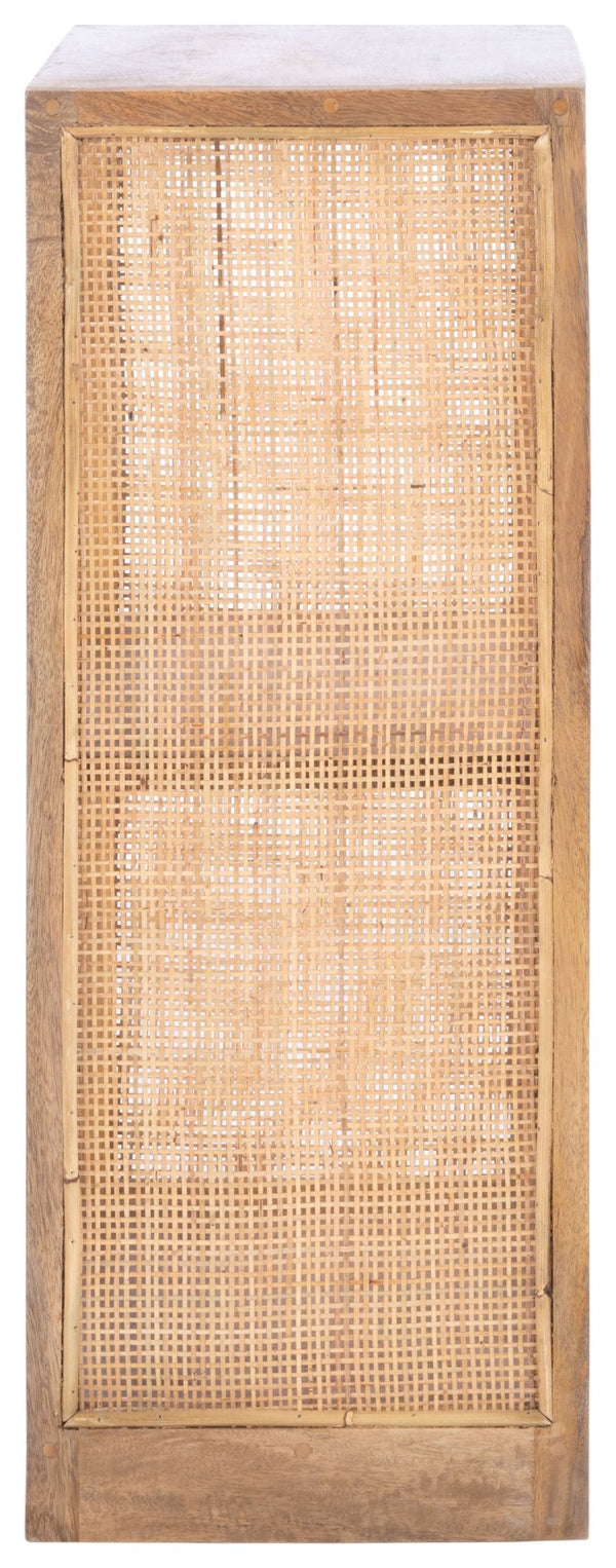 Safavieh Phoenix 2-Shelf Etagere: Stylish Mango Wood Display Unit With Mesh Sides For Elegant Storage Solutions ETG6500C