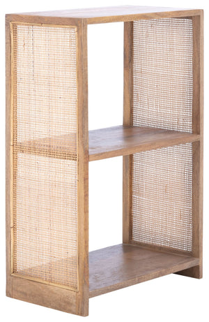 Safavieh Phoenix 2-Shelf Etagere: Stylish Mango Wood Display Unit With Mesh Sides For Elegant Storage Solutions ETG6500C
