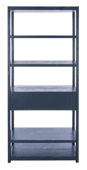 Safavieh Johni Etagere With 5 Open Shelves And 1 Stylish Drawer For Elegant Home Organization And Display Navy ETG9200A