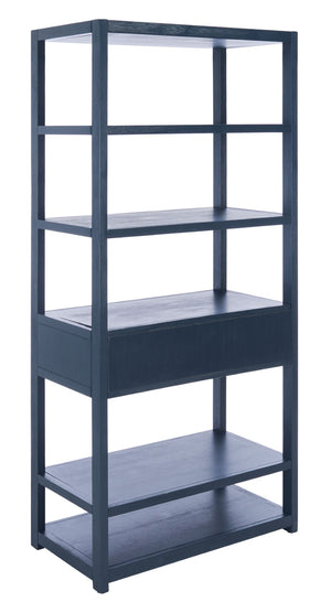 Safavieh Johni Etagere With 5 Open Shelves And 1 Stylish Drawer For Elegant Home Organization And Display Navy ETG9200A