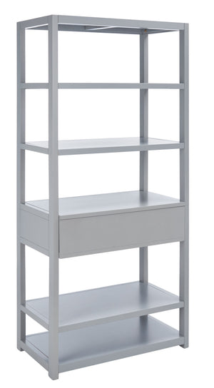 Safavieh Johni Etagere With 5 Open Shelves And 1 Stylish Drawer For Elegant Home Organization And Display Grey ETG9200C