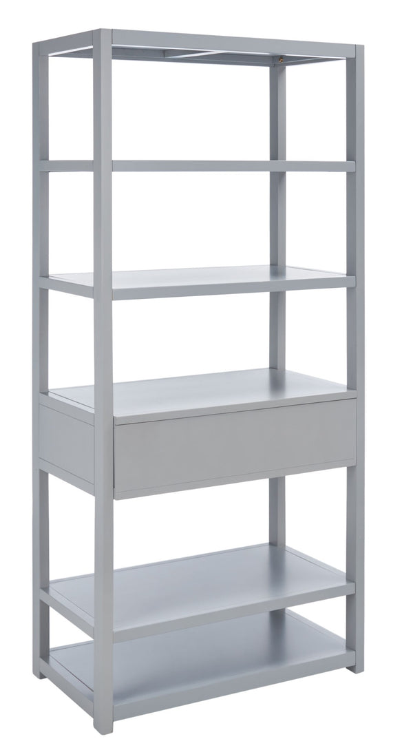 Safavieh Johni Etagere With 5 Open Shelves And 1 Stylish Drawer For Elegant Home Organization And Display Grey ETG9200C