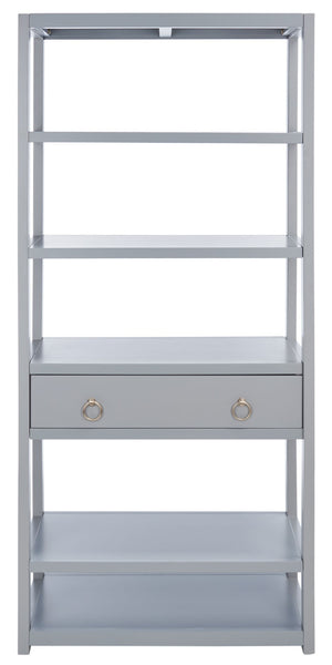 Safavieh Johni Etagere With 5 Open Shelves And 1 Stylish Drawer For Elegant Home Organization And Display Grey ETG9200C