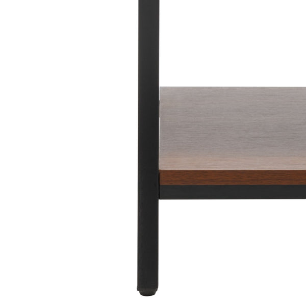 Safavieh Akasha Hall Tree Etagere - Rustic Entryway Organizer With Hooks, Bench & Stylish Walnut Finish ETG9300A
