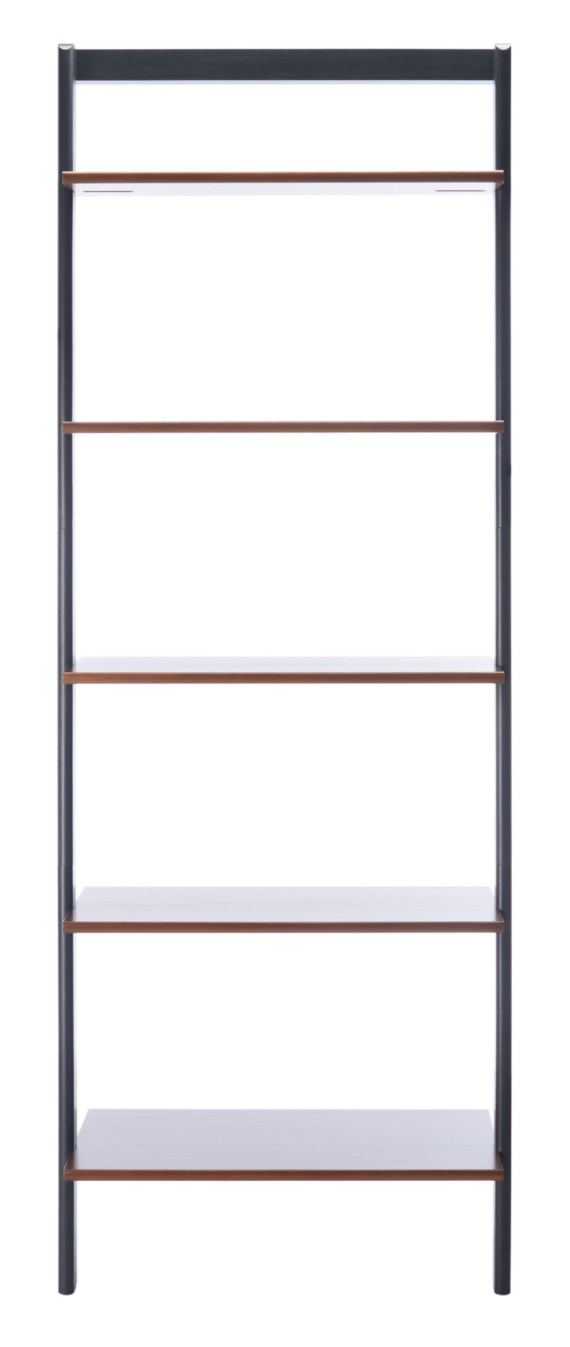 Safavieh Cullyn 5-Tier Leaning Etagere For Stylish Storage And Display, Perfect For Any Living Space Decor Honey Brown / Charcoal ETG9401A