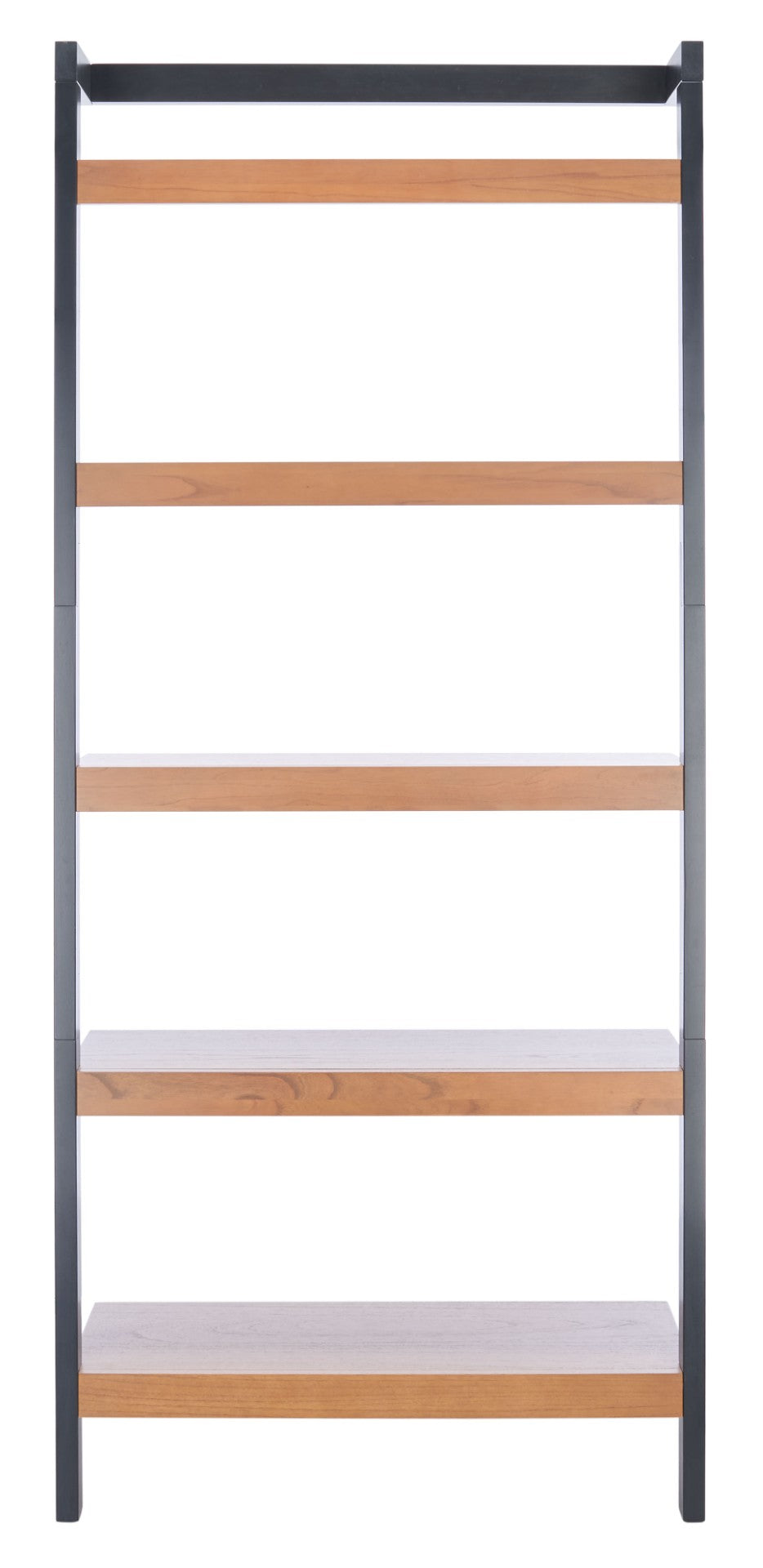 Safavieh Beauregard 5-Tier Leaning Etagere - Industrial Farmhouse Design For Stylish Storage & Display Natural / Charcoal ETG9402A