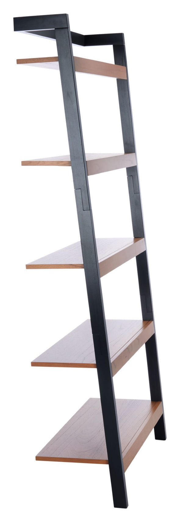 Safavieh Beauregard 5-Tier Leaning Etagere - Industrial Farmhouse Design For Stylish Storage & Display Natural / Charcoal ETG9402A
