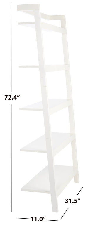 Safavieh Beauregard 5-Tier Leaning Etagere - Industrial Farmhouse Design For Stylish Storage & Display White ETG9402B