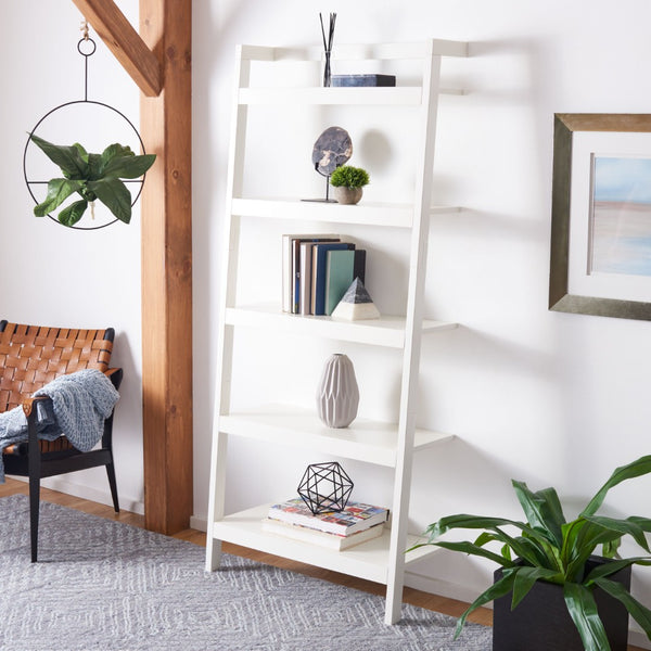 Safavieh Beauregard 5-Tier Leaning Etagere - Industrial Farmhouse Design For Stylish Storage & Display White ETG9402B
