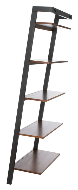 Safavieh Beauregard 5-Tier Leaning Etagere - Industrial Farmhouse Design For Stylish Storage & Display Honey Brown / Charcoal ETG9402C