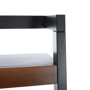 Safavieh Beauregard 5-Tier Leaning Etagere - Industrial Farmhouse Design For Stylish Storage & Display Honey Brown / Charcoal ETG9402C