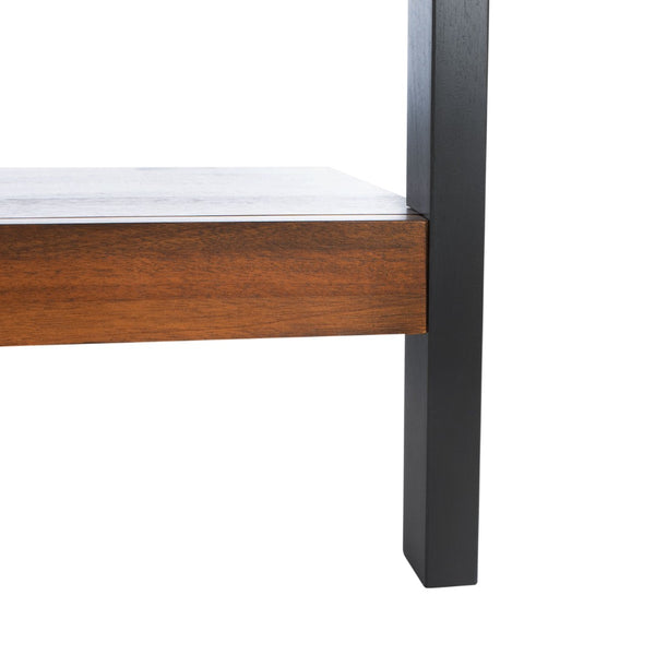 Safavieh Beauregard 5-Tier Leaning Etagere - Industrial Farmhouse Design For Stylish Storage & Display Honey Brown / Charcoal ETG9402C