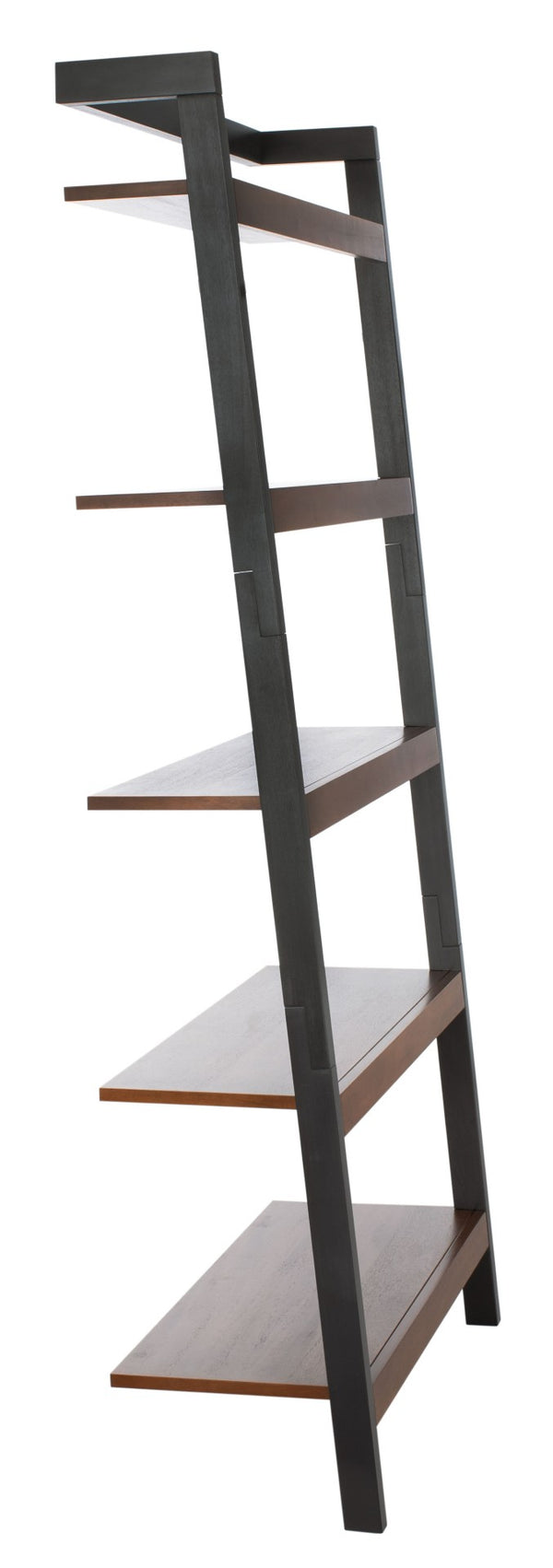 Safavieh Beauregard 5-Tier Leaning Etagere - Industrial Farmhouse Design For Stylish Storage & Display Honey Brown / Charcoal ETG9402C