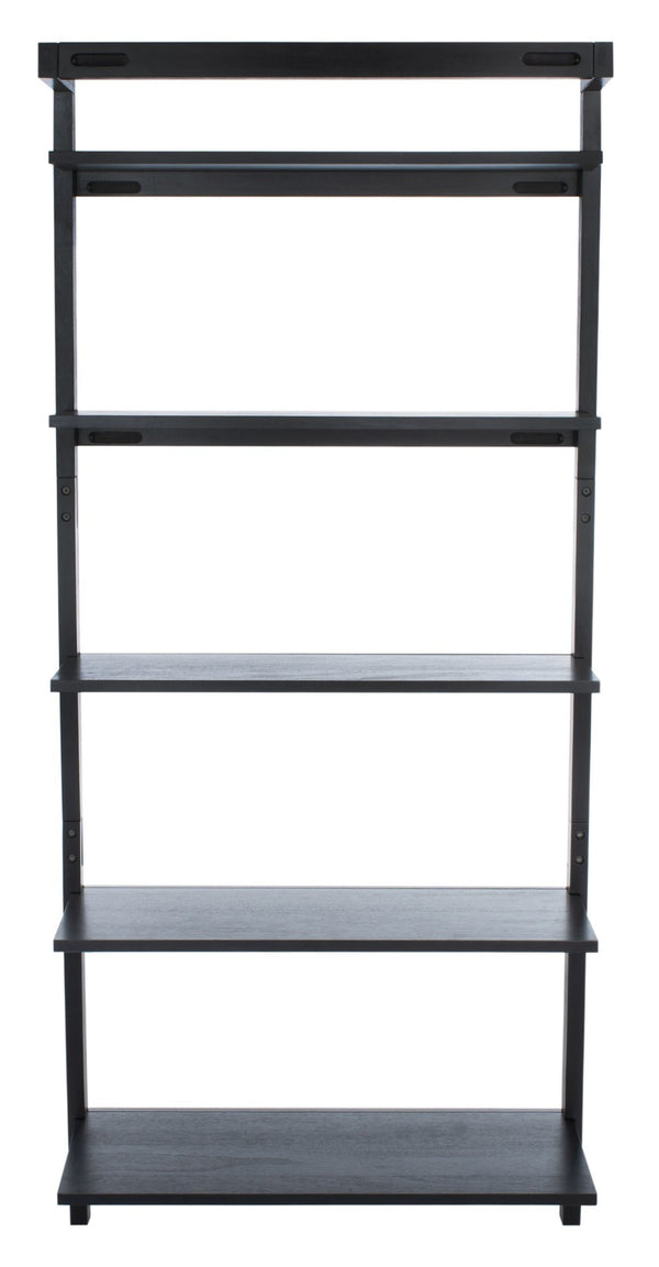 Safavieh Beauregard 5-Tier Leaning Etagere - Industrial Farmhouse Design For Stylish Storage & Display Black ETG9402D
