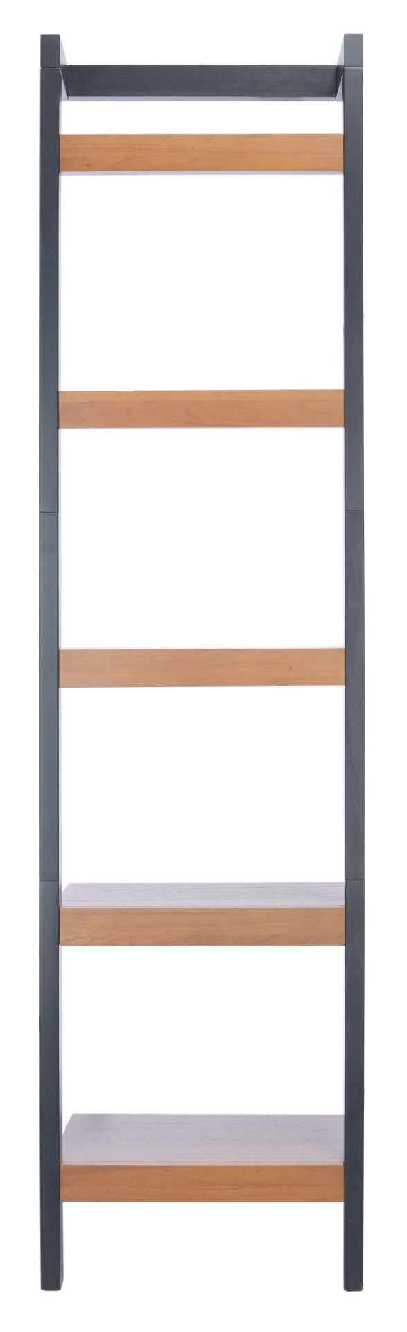 Safavieh Yassi 5-Tier Leaning Etagere - Rustic Storage Solution For Small Spaces With Stylish Open Shelving Natural / Charcoal ETG9403A