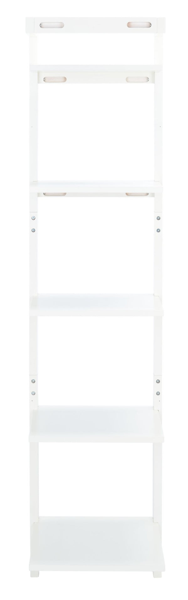 Safavieh Yassi 5-Tier Leaning Etagere - Rustic Storage Solution For Small Spaces With Stylish Open Shelving White ETG9403B