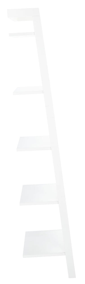 Safavieh Yassi 5-Tier Leaning Etagere - Rustic Storage Solution For Small Spaces With Stylish Open Shelving White ETG9403B