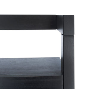 Safavieh Yassi 5-Tier Leaning Etagere - Rustic Storage Solution For Small Spaces With Stylish Open Shelving Black ETG9403D